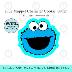 Cookie Monster bag clip by Alberto, Download free STL model