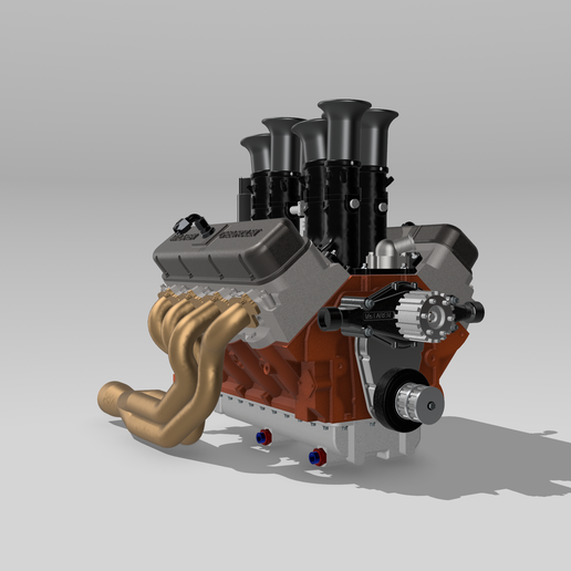 💭 McLaren M8F Chevy Engine・ STL File for 3D printing・Cults