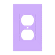 ElecBoxCover_singleLowProf-Duplex.stl Low Profile Duplex Receptacle Cover