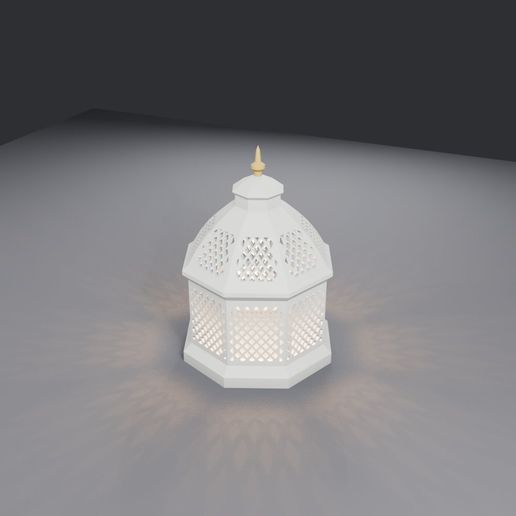 Victorian Conservatory Lantern - Glazed Octagon, Latticed Dome and Cupola - 3D Print STL