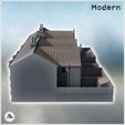 5.jpg Set of three buildings with large bay windows and a backyard surrounded by a tall wall (intact version) (21) - Modern WW2 WW1 World War Diaroma Wargaming RPG Mini Hobby