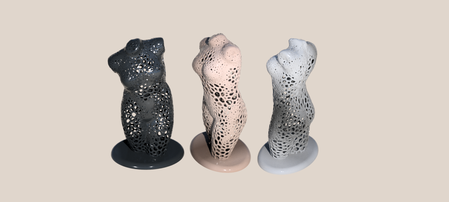 female-v4.png Archivo STL Torso femenino (voronoi)・Idea de impresión 3D para descargar, raimoncoding