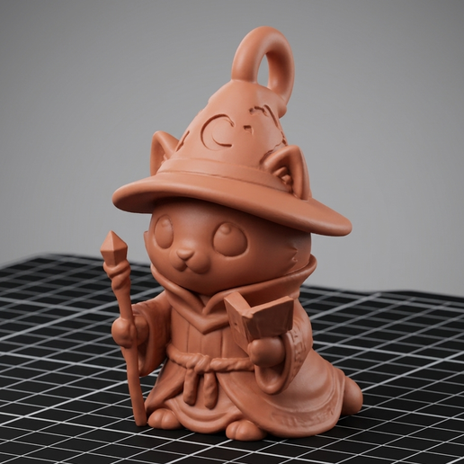 2.png Cute Witch Cat Keychain 🐈‍⬛🧙‍♀️