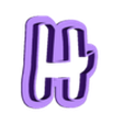 h_Low_case.stl disney - alphabet font - cookie cutter