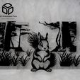 3.jpeg Squirrel Serenade: 3D Forest Wall Art