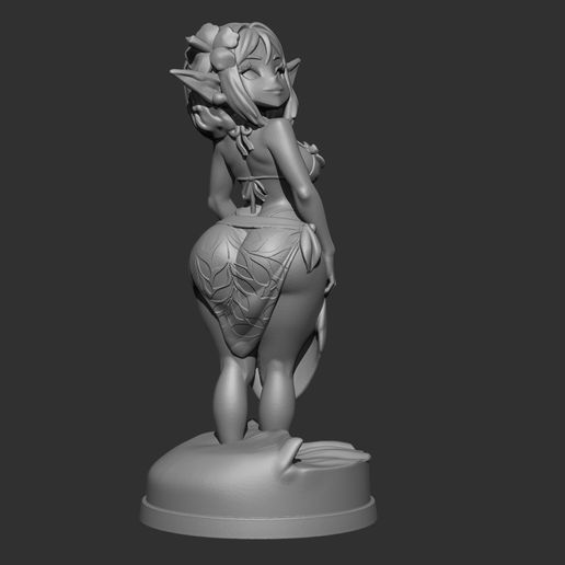 supportless miniature goblin pin up at the beach