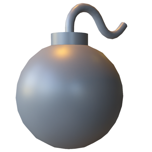 Cartoon Stylized Round Bomb