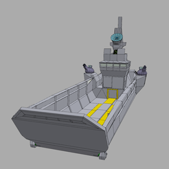 PetiteBarge.png Free STL file Landing barge for 6mm・3D printing idea to download, phipo333