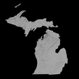 1.png Topographic Map of Michigan – 3D Terrain