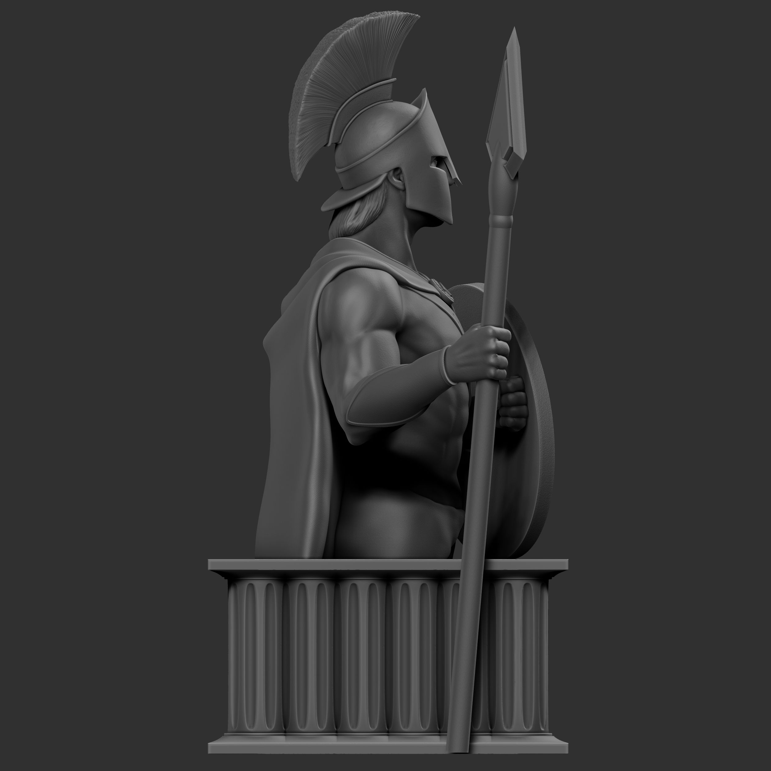 5.jpg Archivo 3D Escultura de un guerrero espartano en 3D・Objeto imprimible en 3D para descargar, ozinhow