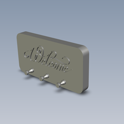 Portallaves-3.png STL file Key Holder Welcome - Key Holder・3D print object to download