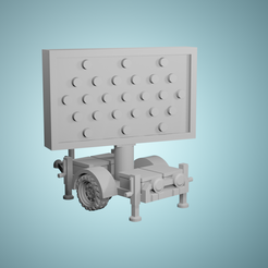 TrailerASignA.png 3D file Road Construction Signs and Trailers・3D printable model to download