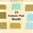 Texture-mat.png Texture Mat Bundle | STL File | Clay Embossing Stamp | Unique Pattern | Polymer Clay Earrings | Clay Tools