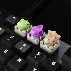 dino_hatching_keycaps_05.jpg Dinosaurier Hatching Tastenkappen - Mechanische Tastatur