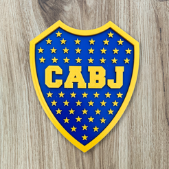 Escudo_Boca_fondoMadera.png Boca Juniors Coat of Arms (CABJ) | Key ring and frame format