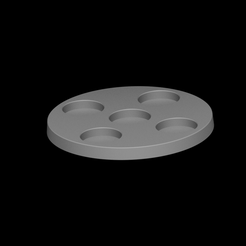 untitled.png Free STL file 25mm Round Base With Holes for Galactic Crusaders・3D print design to download
