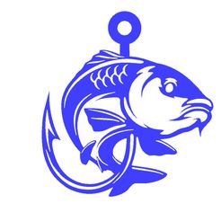yu1.jpg OBJ file FISHERMAN CARP KEYCHAIN・Model to download and 3D print