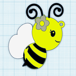 abeja.png Fichier STL porte-clés abeille・Design pour impression 3D à télécharger