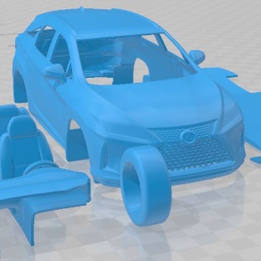 Lexus-RX-2020-Cristales-Separados-2.jpg 3D file Lexus RX 2020 Printable Car・3D printable model to download, hora80