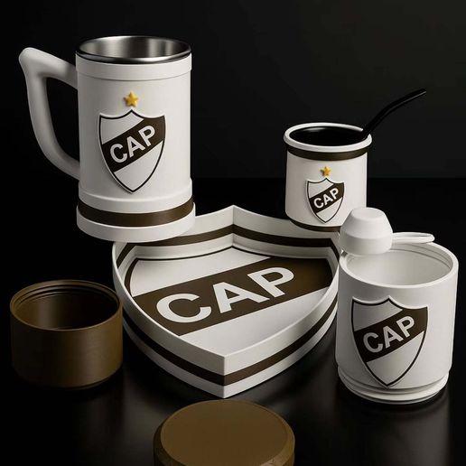 Set Matero Platense (El Calamar) + Chop Jar 500ml 3D model