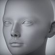 300.25.jpg 12 3D Head Face Female Character Women teenager portrait doll 3D Low-poly 3D model