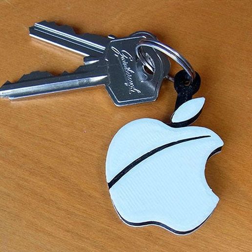 Apple Llavero Llavero Llavero de metal con el logotipo de Apple 2 un