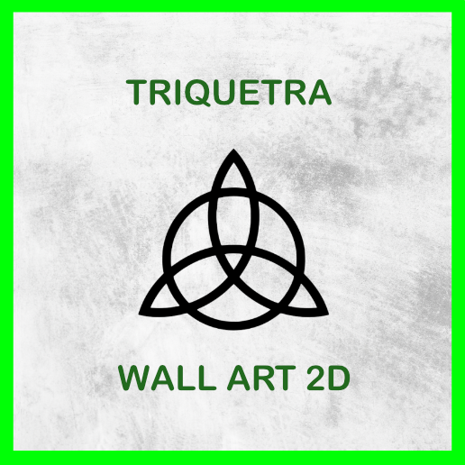 TRIQUETRA WALL ART 2D Файл STL НАСТЕННОЕ ИСКУССТВО ТРИКЕТРА 2D・Дизайн 3D принтера для загрузки, moonske