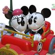 Mickey-Minnie-Driving-a-Car-color-10.jpg Fanart Vintage Card Mickey Minnie Driving a Car