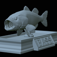 Bass-mount-statue-23.png fish Largemouth Bass / Micropterus salmoides open mouth statue detailed texture for 3d printing