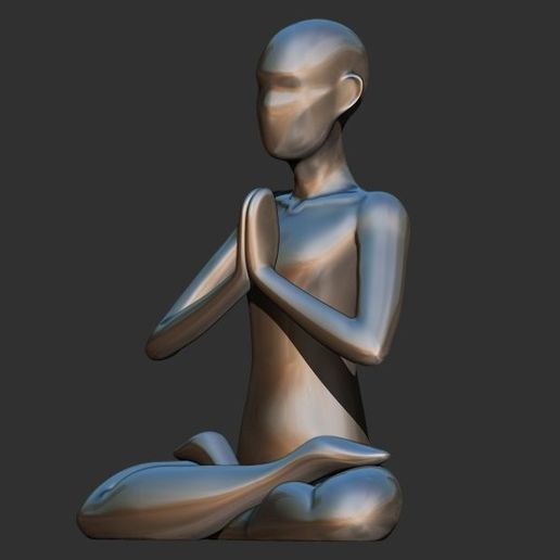 Meditation Sculpture 3D Printable model 3D model