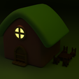 04.png Whimsical Cartoony House 3D Model
