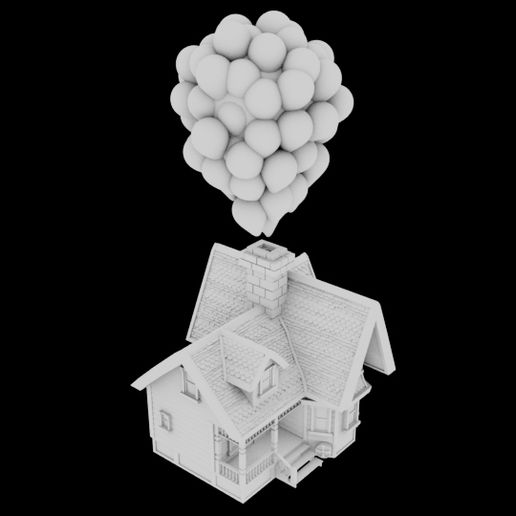 uphouseC.jpg Download OBJ file Up House • 3D printable template, Pukwudgie