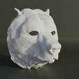 33.png Bear Face Mask - Wild Bear Cosplay 3D print model