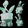 bulbasur-east3.png Bulbasaur Print in Place + Easter Deco (no support)