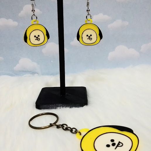 BTS keychain rings. plush toy 3D model