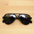 DSC_1935a.JPG Free STL file Aviator Sunglasses・3D print design to download