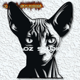 project_20231013_0839042-01.png sphynx cat wall art sphinx wall decor 2d art kitty