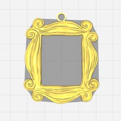 Top View.jpg Бесплатный STL файл Friends Peephole Frame Keychain・Объект для скачивания и 3D печати