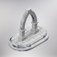 stone-render.png STONE ARCHWAY MINIATURE - FOR FANTASY D&D DUNGEONS AND DRAGONS RPG ROLEPLAYING GAMES. 28MM SCALE