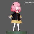 FUNNY EYE VERSION Z Z | FIGURE MASTER oes ANYA FORGER SPY FAMILY CUTE GIRL ANIME CHARACTER 3D PRINT MODEL