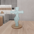 untitled1.png 3D Decorative Cross Vase as 3D Stl File & Flower Vase, 3D Printing, Custom Cross, 3D Print File, Hand Cross, Cross Art, Decorative Vase