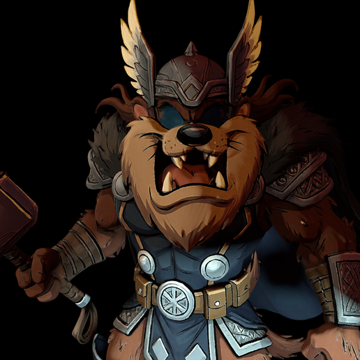 Taz-Thor AsgardiaToon- ToonVengers