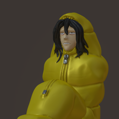 Sent-1.png Free STL file Eraser head Aizawa My Hero Academia fanart figure・3D printer design to download