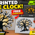 3D-printed-tree-wall-clock.png Tree Silhouette Clock Design