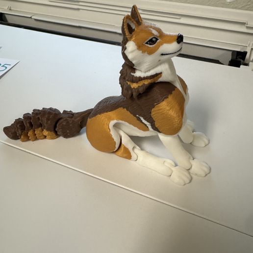 🐺 Lobo - Animal Flexi Articulado (impressão no local, sem