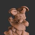 3.jpg Minnie mouse con flor. STL 3d imprimible montar y sólido.