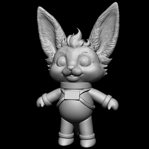 cute astronaut fox 3D model