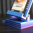 2.png Worm Gear Phone Stand (Print-In-Place)