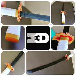 1.png Fichier STL Kimetsu no Yaiba Rengoku Shinjurou Samurai・Objet pour imprimante 3D à télécharger