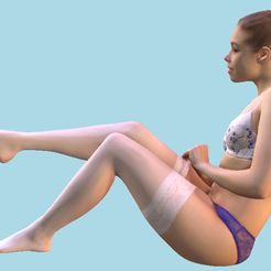 Prev_Girl-In-Stockings.jpg Free STL file Girl In Stockings・3D printable model to download